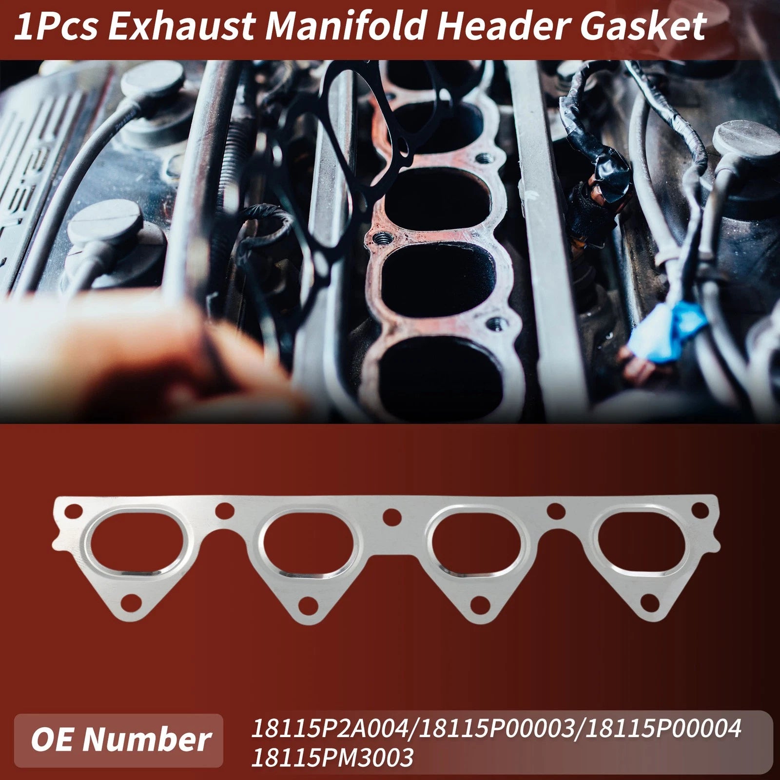 Exhaust Manifold Header Gasket for Honda Civic (1987–2001) No. 18115P2A004