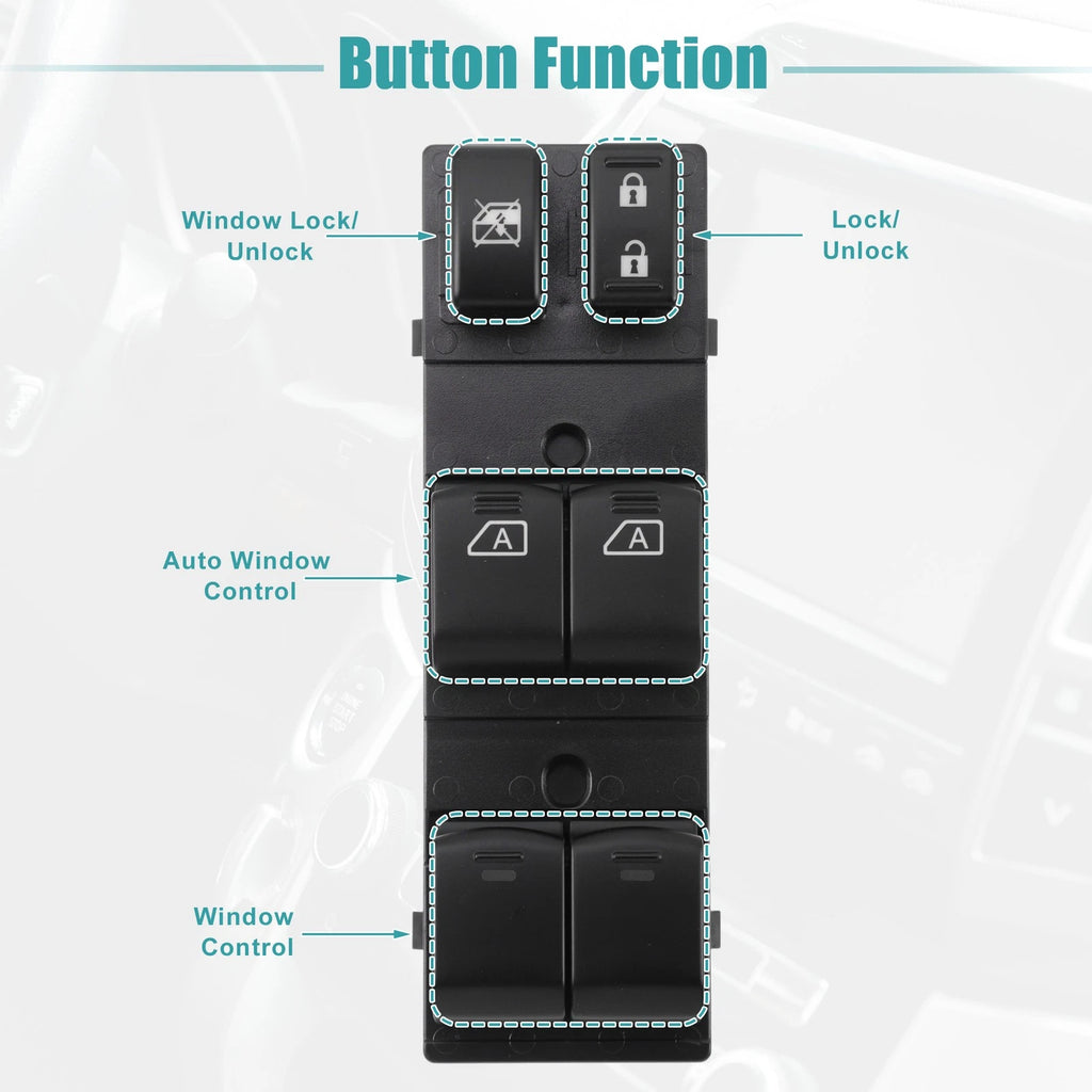 Set of 1 Front Left Driver Side Master Power Window Switch for Nissan Maxima 