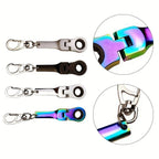 180 Degree Rotatable Ratchet Spanner Keychain Wrench