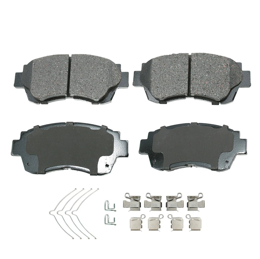 Front Brake Kit with 275mm Drilled Rotors & Akebono Ceramic Pads for ES300, Avalon, Camry (1992–2006)