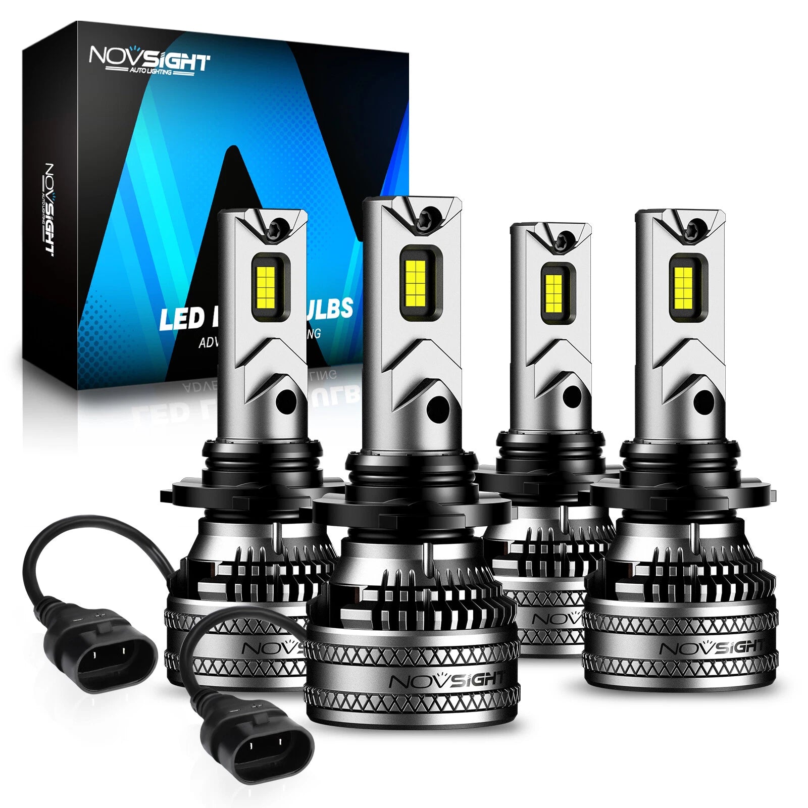 2X LED Headlight Bulbs 9005 9006 HB3 HB4 for High Low Beam (6500K, 40000LM)