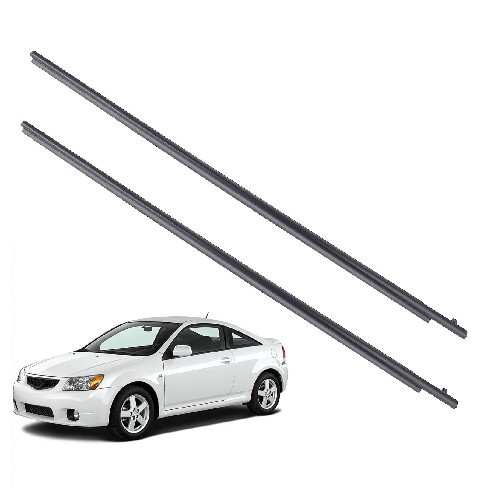 Set of 2 Exterior Door Window Sweep Molding for Scion tC (2005–2010)