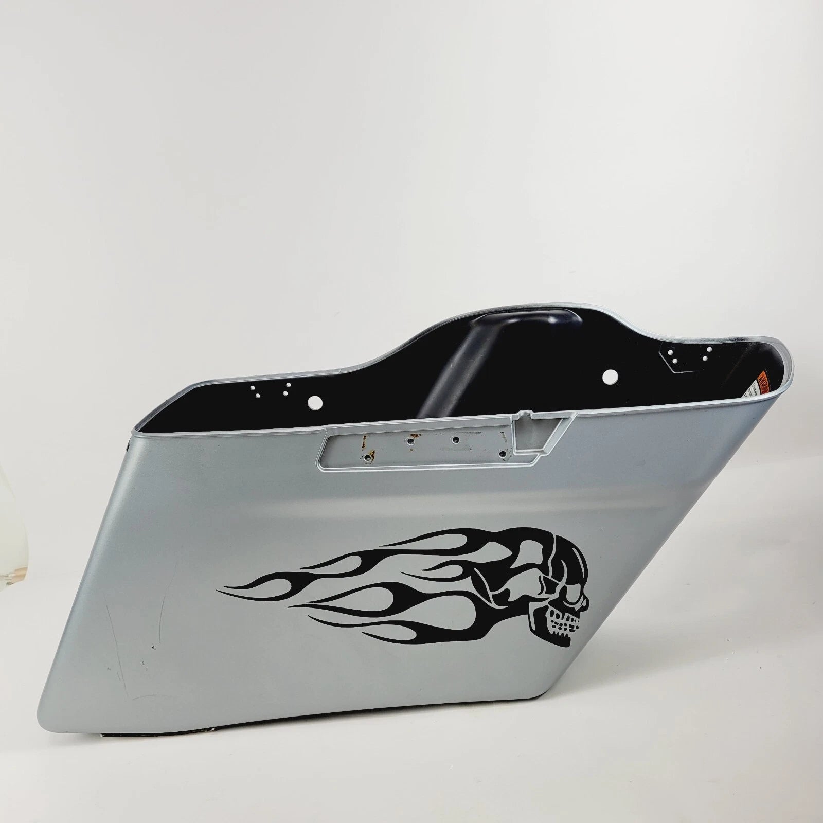 Saddlebags for Harley Touring (2020) - Extended Stretched, Barracuda Silver Denim