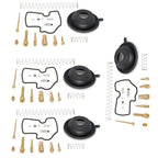 Set of 4 Carburetor Diaphragm Rebuild Kits for Kawasaki Prairie 650 (2002–2003)
