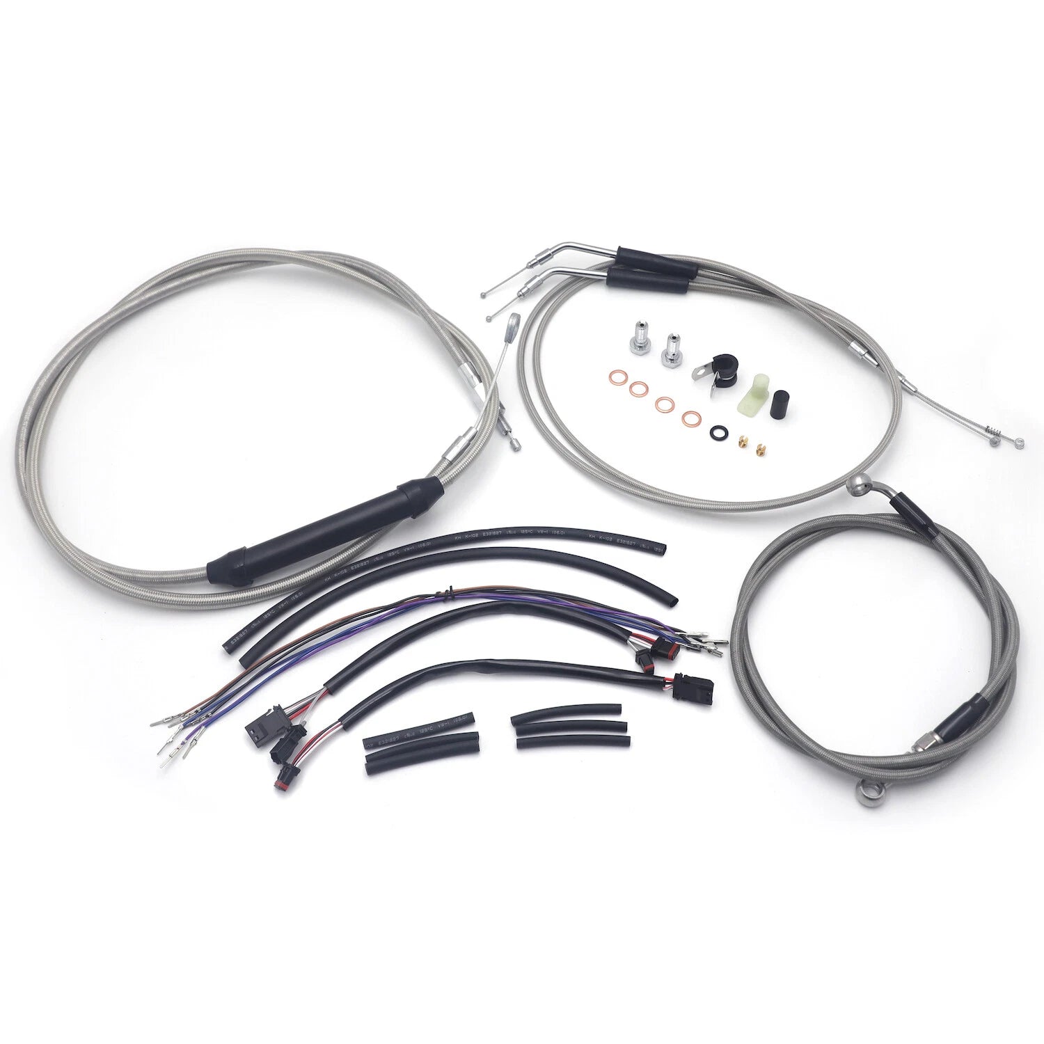 14" Handlebar Extended Cable/Line Kit for Harley Dyna Switchback FLD (2014–2016)