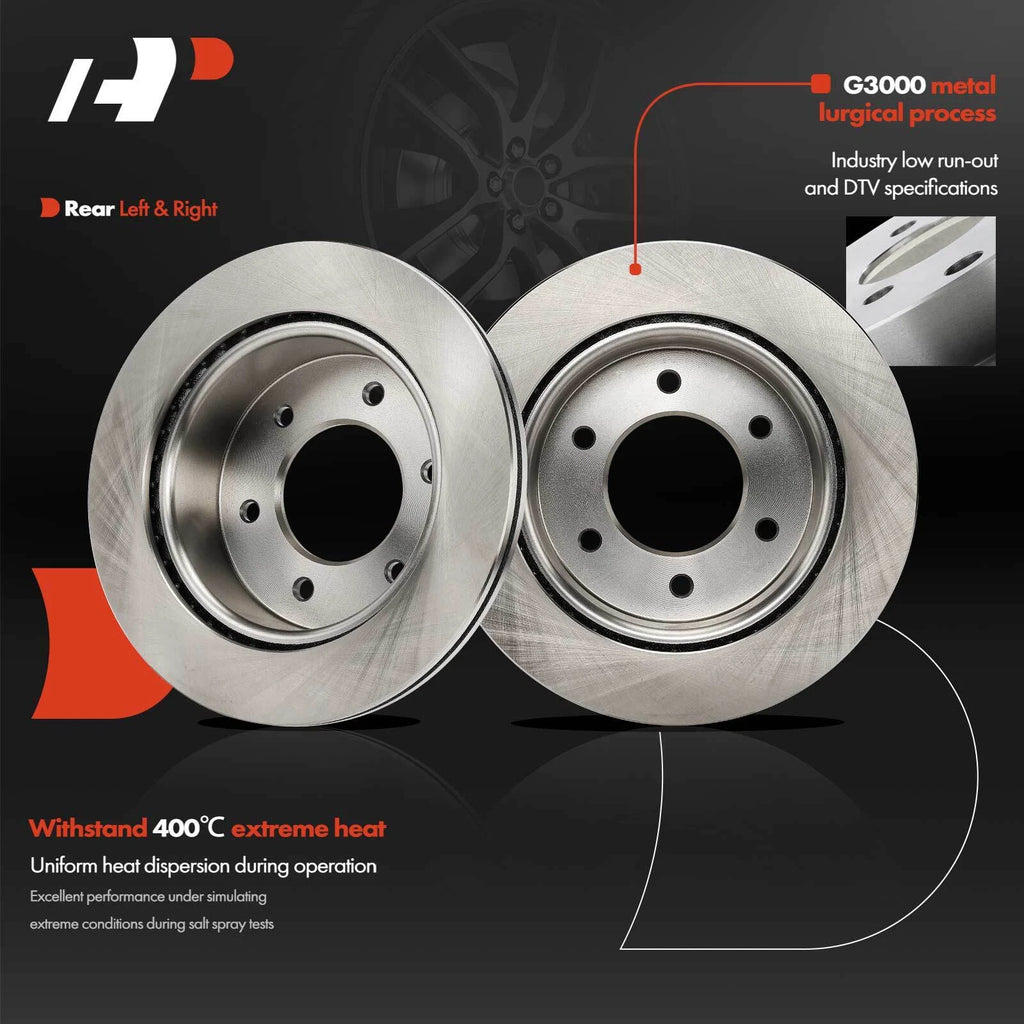 Rear Disc Brake Rotors for Ford Ranger (2019–2022) Bronco (2021–2023)