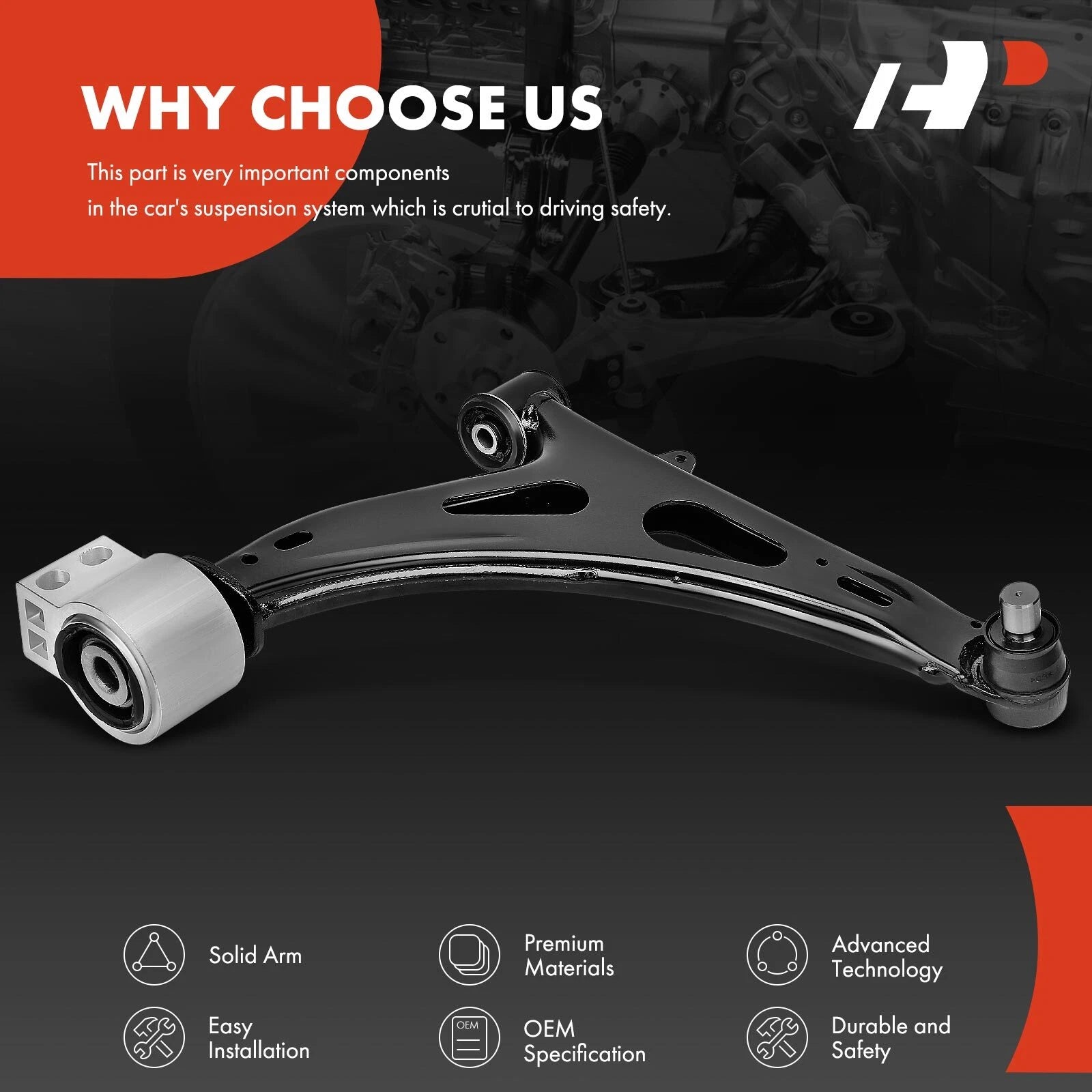 Front Right Lower Control Arm with Ball Joint for Chevrolet Impala (2014-2020)