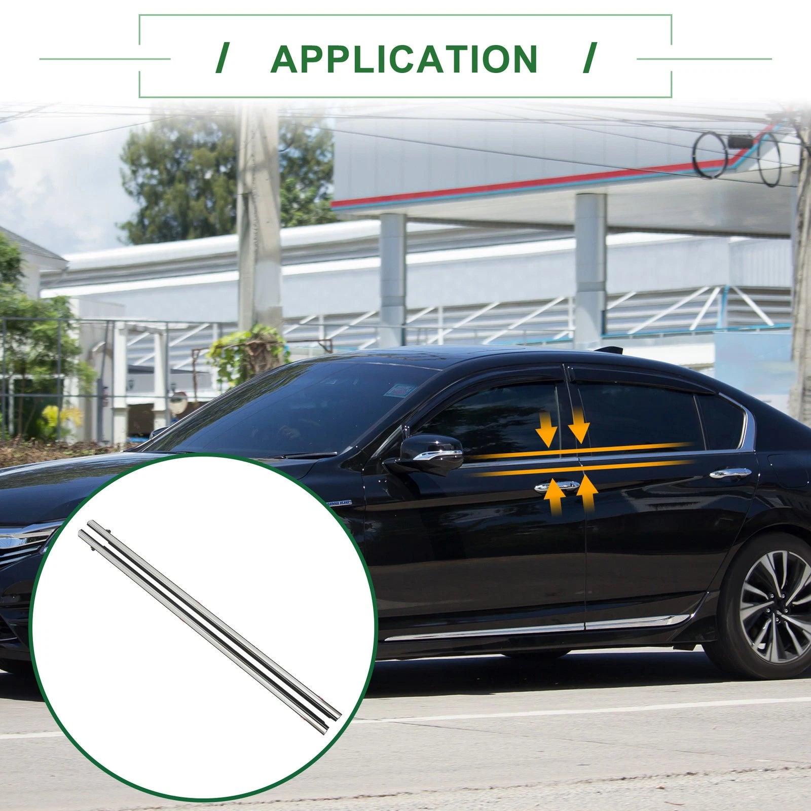 2pcs Weatherstrip Window Seal No. 72450T2AA01 for Honda Accord 