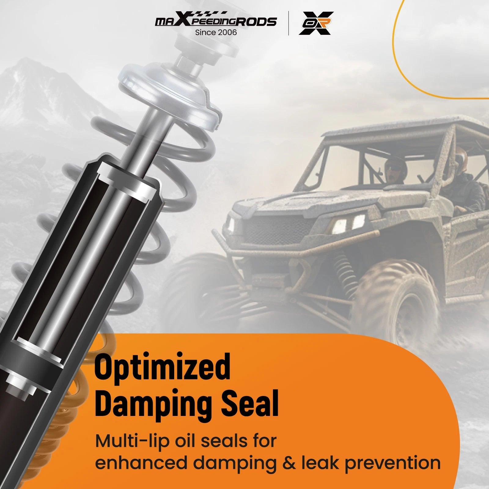 2x Front Coil-Over Shocks for Can-Am Outlander 500 (2007-2009)