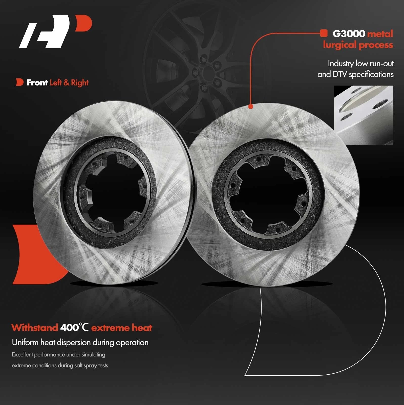 Front Disc Brake Rotors & Ceramic Pads for Nissan Pathfinder (1998–2004)