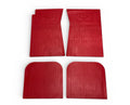 Floor Mat Set 4 Piece Red with Pony Logo for 1964-1973 Ford Mustang