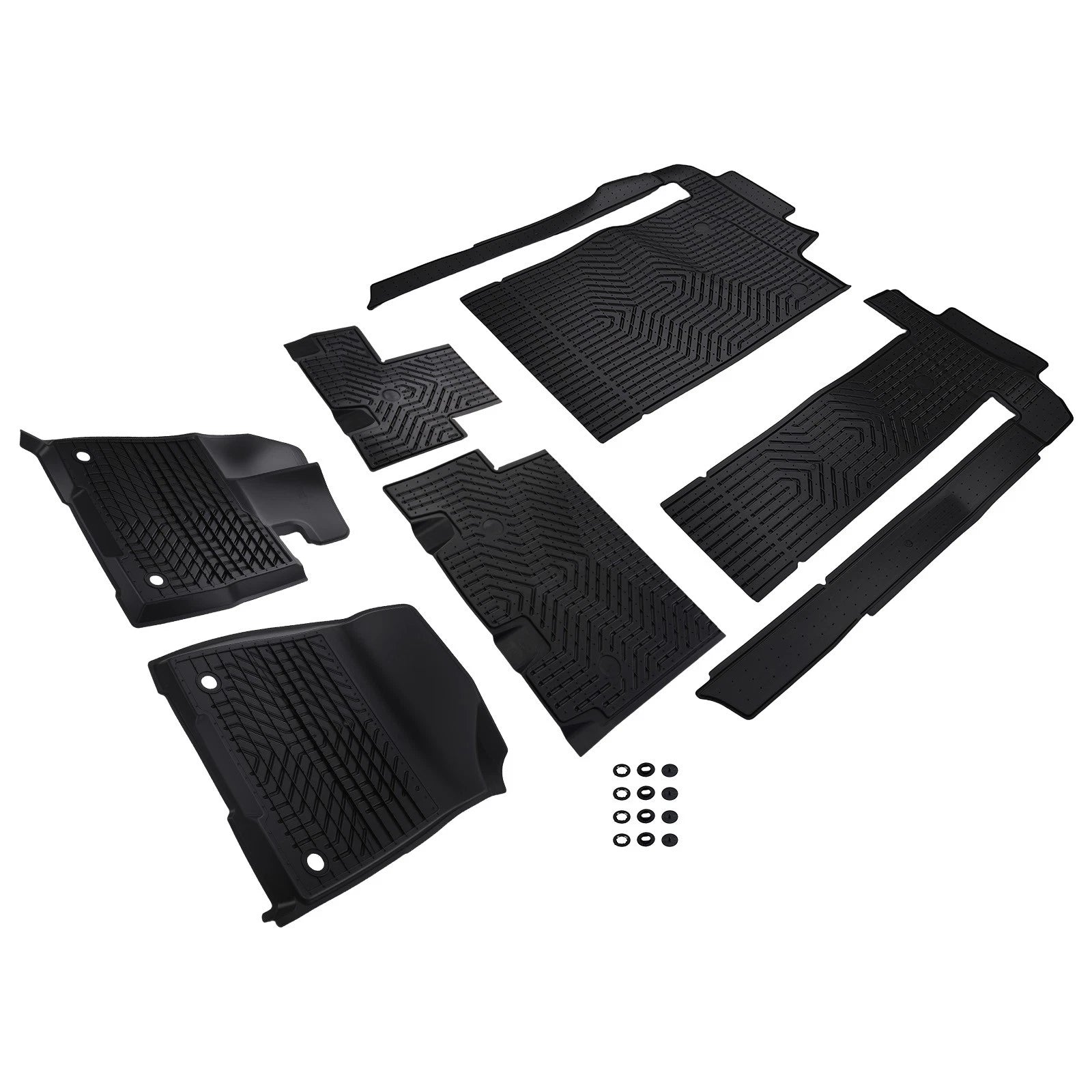 Set of 4 All-Weather Carpet Floor Mats for Toyota Sienna (2021–2025) TPE Anti-Slip
