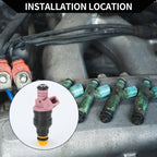Fuel Injector No.13641703819 for BMW 328i (1996–1999) 2.8L Pink