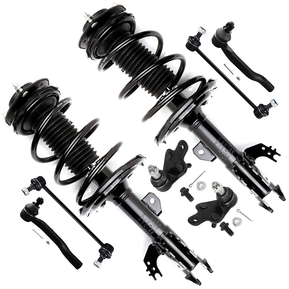 Struts Sway Bars Tie Rods Ball Joints Kit for Toyota Camry (2012–2017)