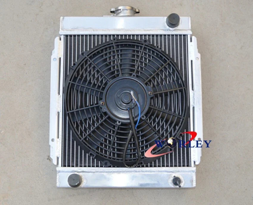 3 Core Aluminum Radiator + Fan for Datsun 1200 (1970-1976)