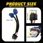 2X 9003 HB2 to 9005 HB3 9006 HB4 Headlight Conversion Wiring Harness Adapter