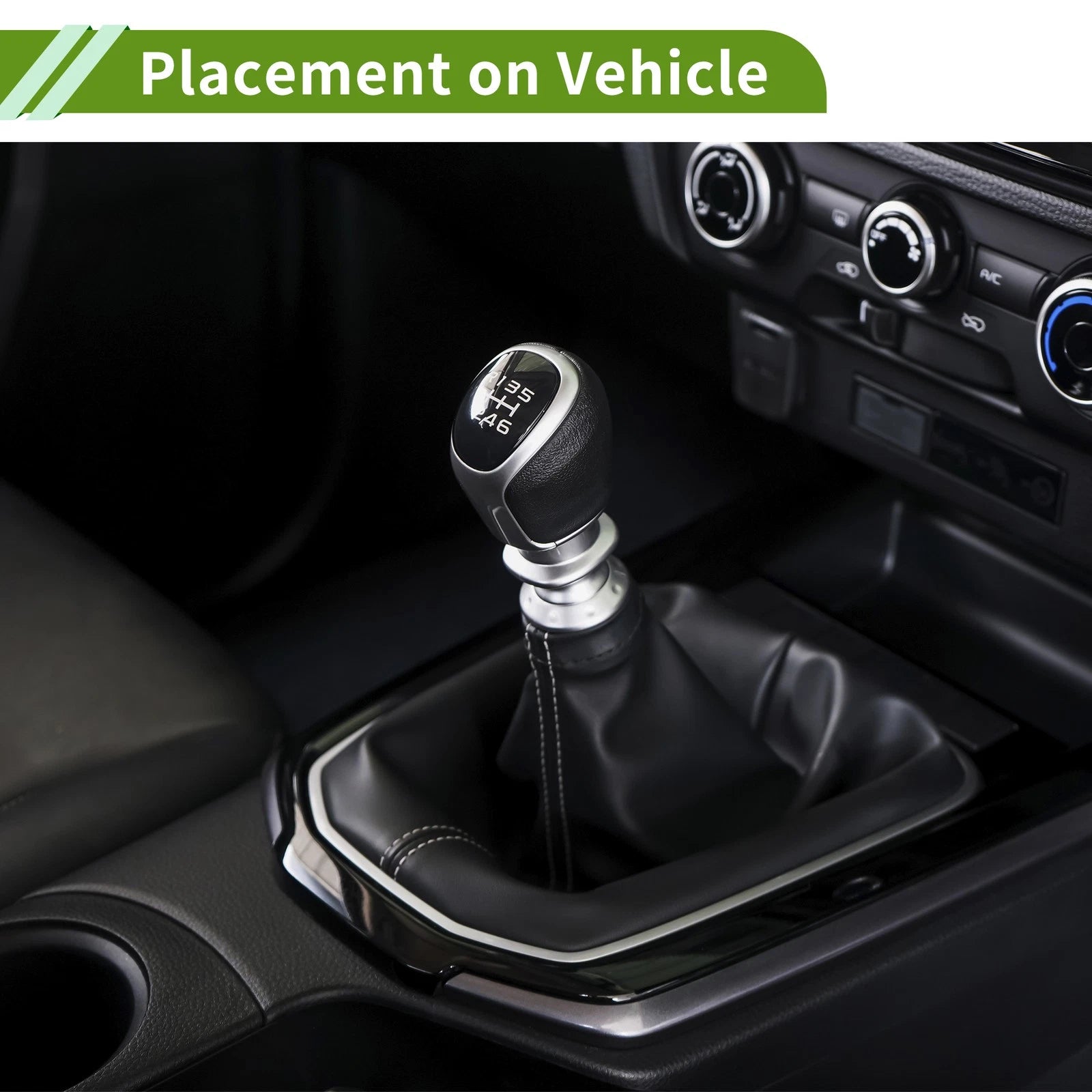 Gear Shift Stick Gaiter for Chevrolet Sonic (2012–2020) Black Faux Leather