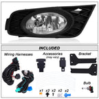 Pair Fog Lights for Honda Odyssey (2008–2010) Bumper Driving Lamps