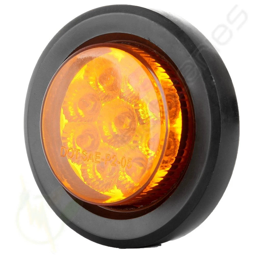 8PCS 2'' Amber Side Marker Lights for Truck Trailer (LED)