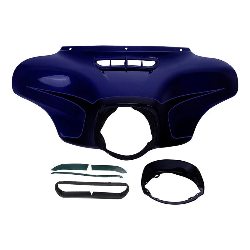 Outer Batwing Fairing for Harley Electra Glide (2014–2023) Zephyr Blue/Black Sunglo