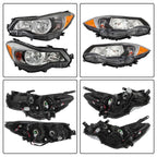 Set of 2 Halogen Headlights for Subaru Impreza Crosstrek (2012-2016)