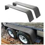 2 Diamond Tread Plate Double Tandem Axle Trailer Fenders 10-1/4"x72-7/8"x13"