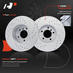 Front Side Drilled Brake Rotors & Ceramic Pads for BMW 525i 525xi 528i (2001–2006)