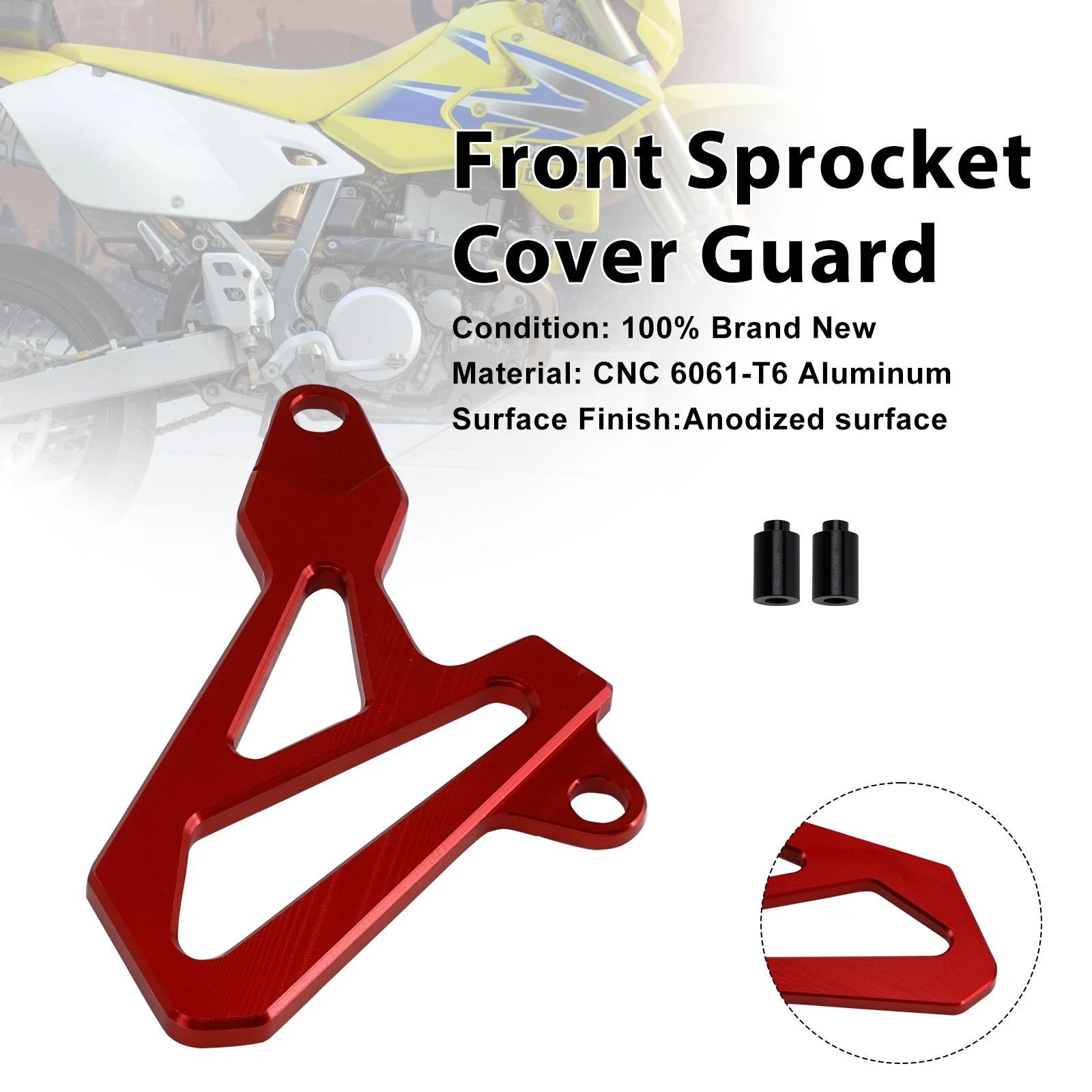 Front Sprocket Cover Guard for Suzuki DR-Z400SM (2000–2024) DRZ400/S/E Red