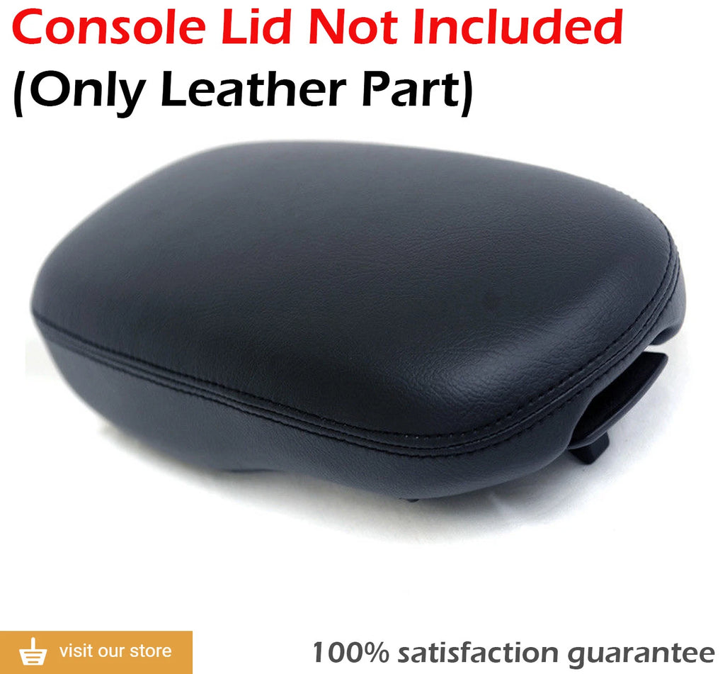 Center Console Armrest Cover for Kia Soul (2014–2019) - Black Leather Synthetic