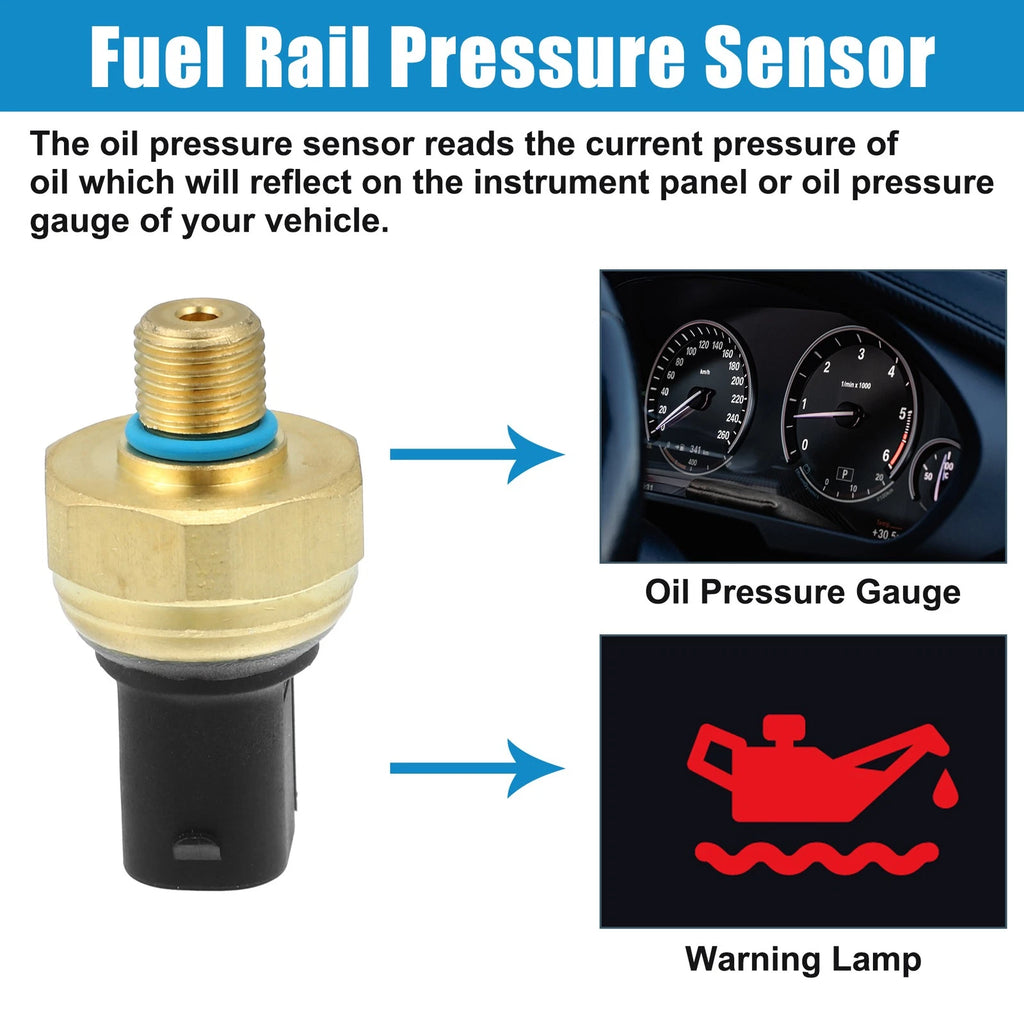 Fuel Rail Pressure Sensor 8W839F972AA for Ford Edge, Volvo XC60, S60 (2007–2023)