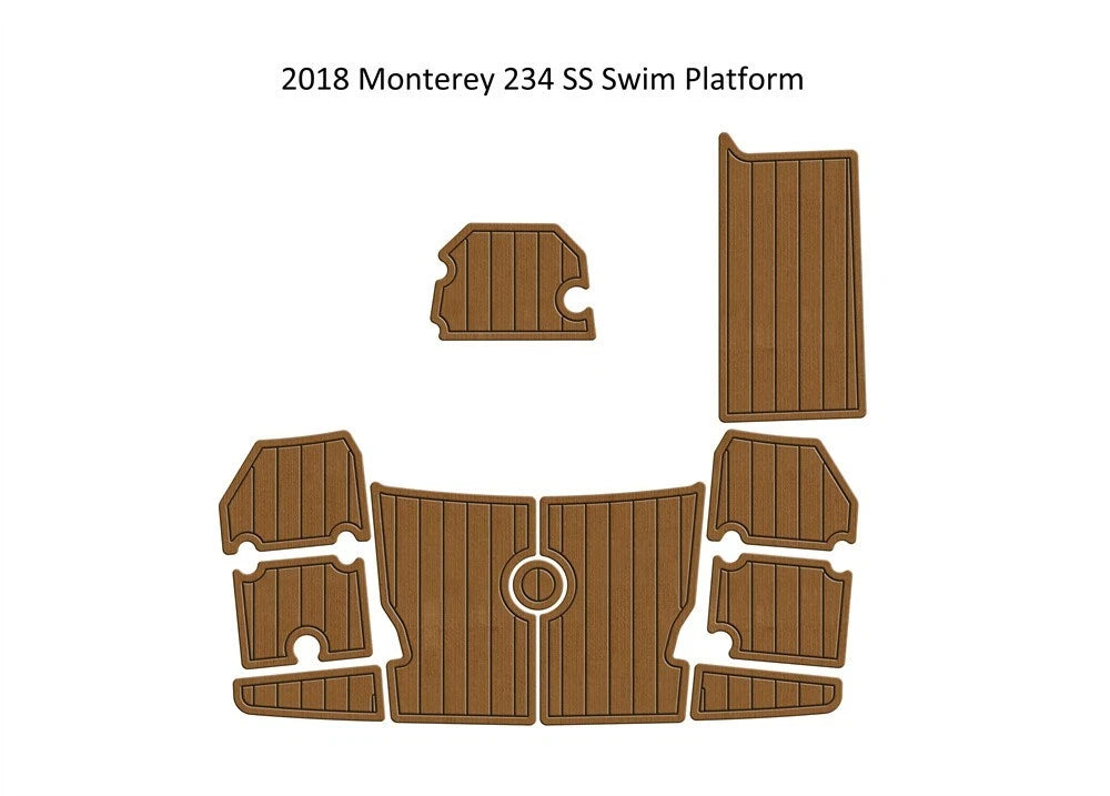 EVA Foam Teak Decking Swim Platform Step Pad for Monterey 234 SS (2018)