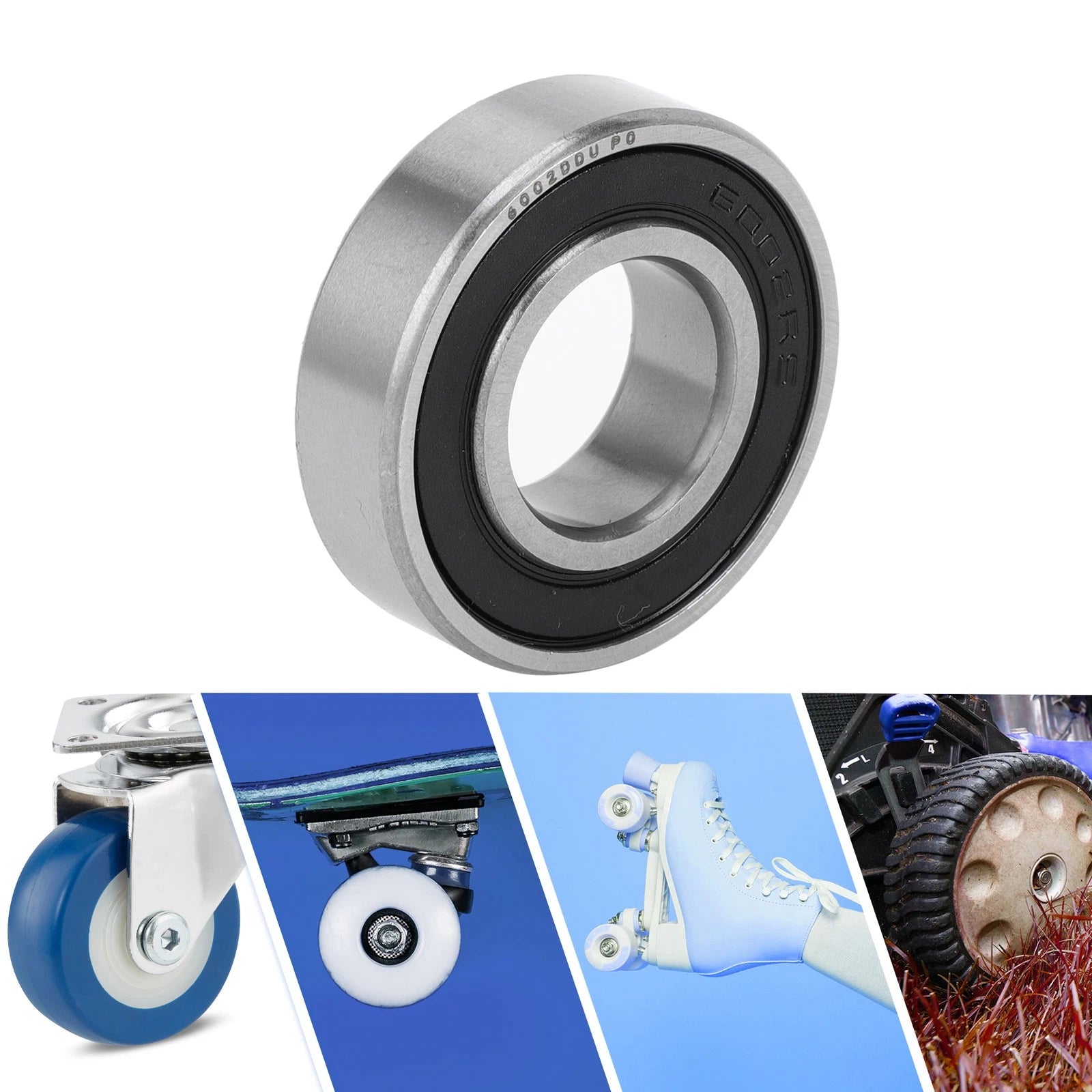 1 Pc 6002DDU Deep Groove Ball Bearing for Scooter Skateboard (15x32x9mm)