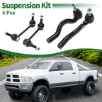 4pcs Front Suspension Kit Outer Tie Rod Ends & Sway Bar Links for Dodge Durango