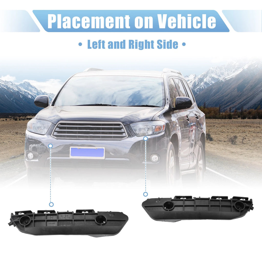 Set of 2 Front Side Bumper Cover Brackets No. 521460E030/5214648020 for Toyota