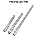 Magnetic Extension Bit Holder Set of 3 (75/100/150mm) 1/4" Hex