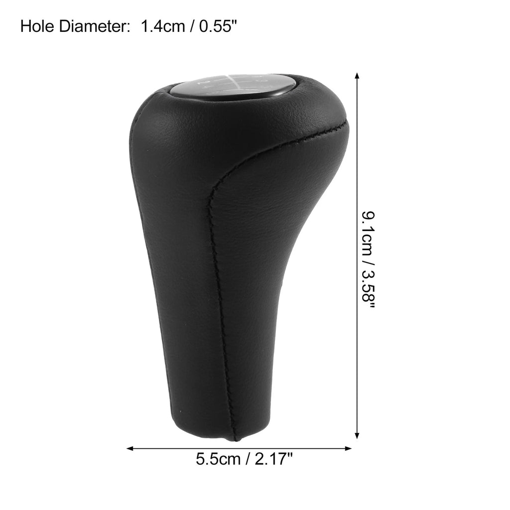 6 Speed Manual Gear Shift Knob for BMW  Faux Leather Black