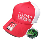 Duramax Diesel Hat for DMAX Truck (L/XL) - Red Flexfit White Mesh Back