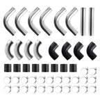 12pcs 2.5" Intercooler Piping Kit Universal + T-Bolt Clamps + Silicone Coupler