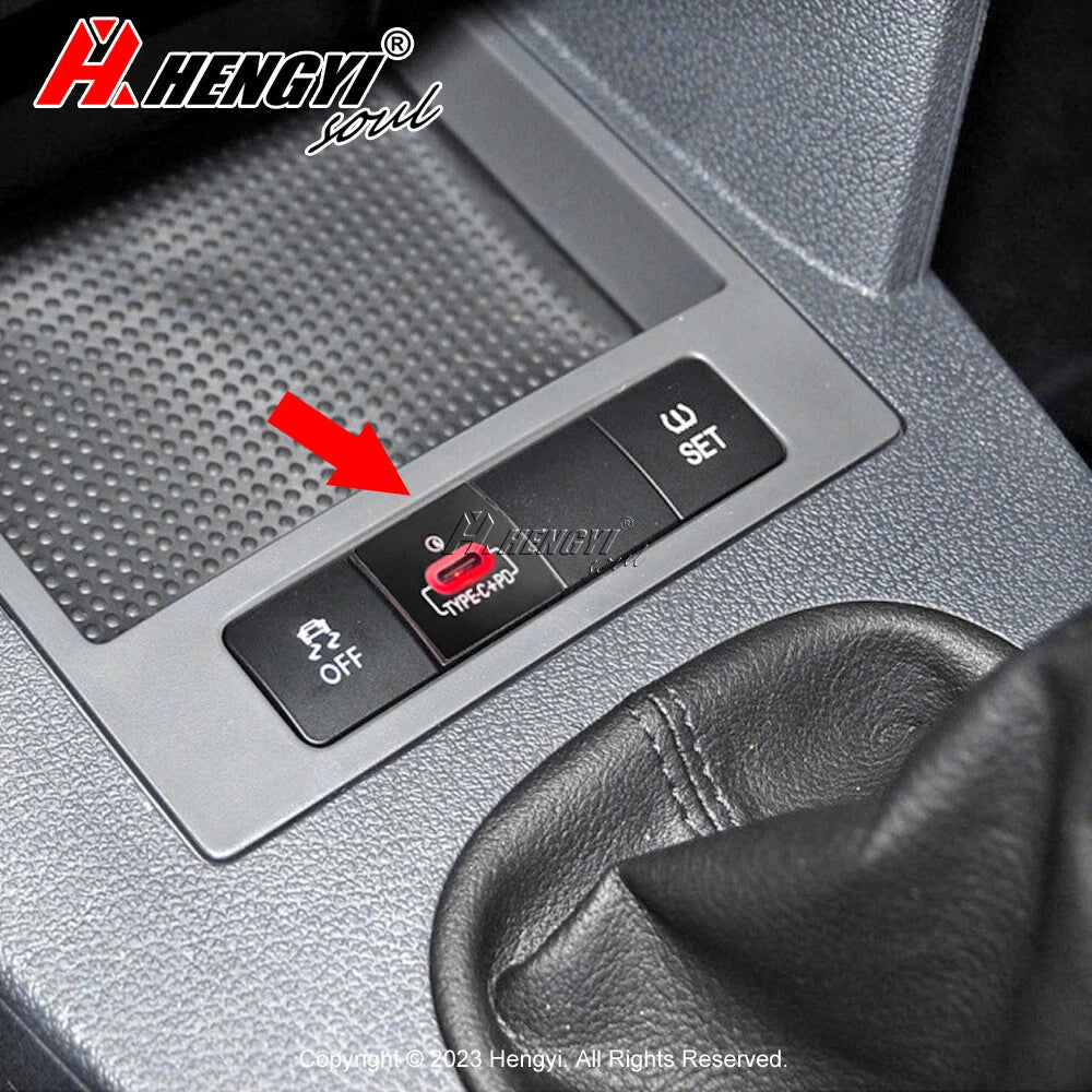 USB-C PD Charger for Volkswagen Golf GTI R-Line MK5 MK6 Jetta Scirocco Touran (1PC)