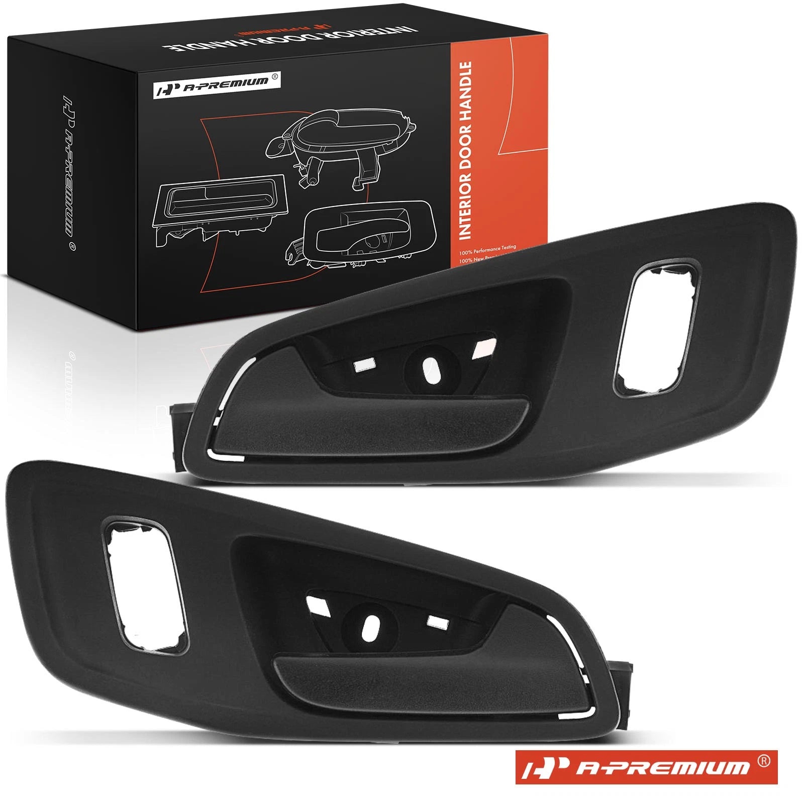 2X Front Black Interior Door Handle w/Keyhole for Ford Transit (2014–2018)