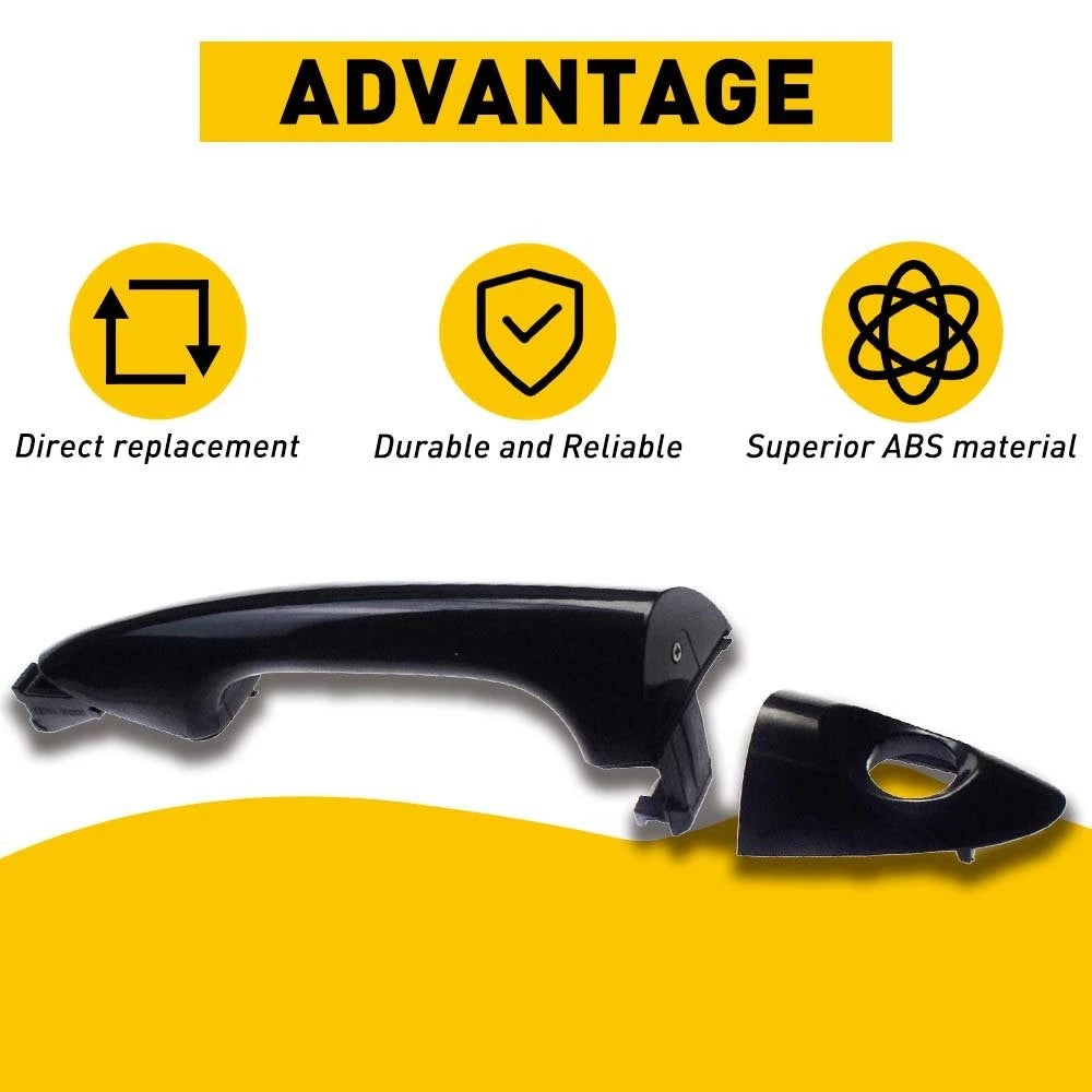 Exterior Door Handle for Hyundai Accent (2012-2016) Left Side Black