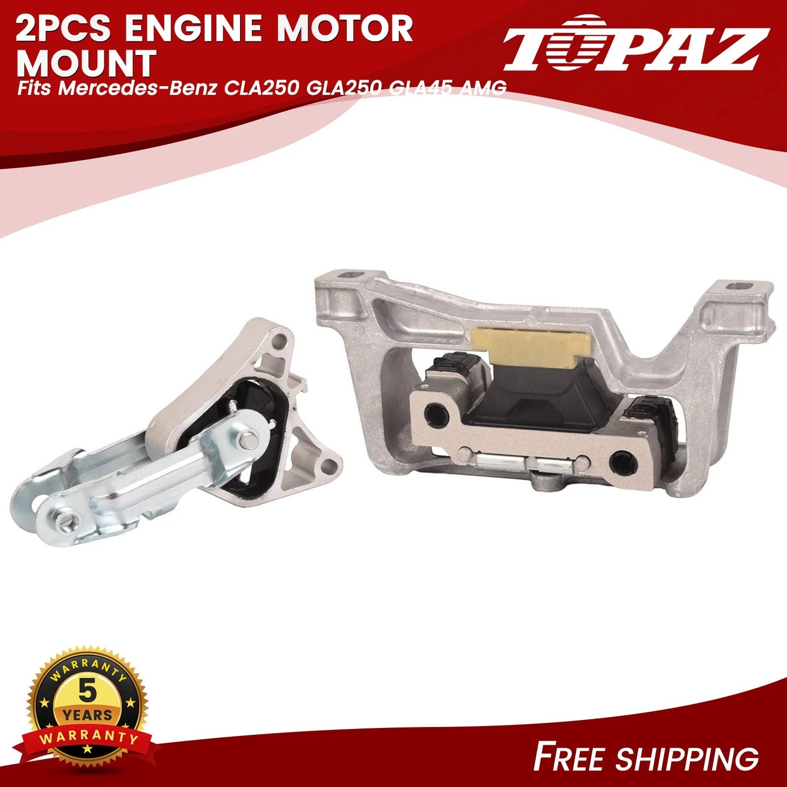 2Pcs Engine Motor Mount for Mercedes-Benz CLA250 GLA250 GLA45 AMG (2014–2020)