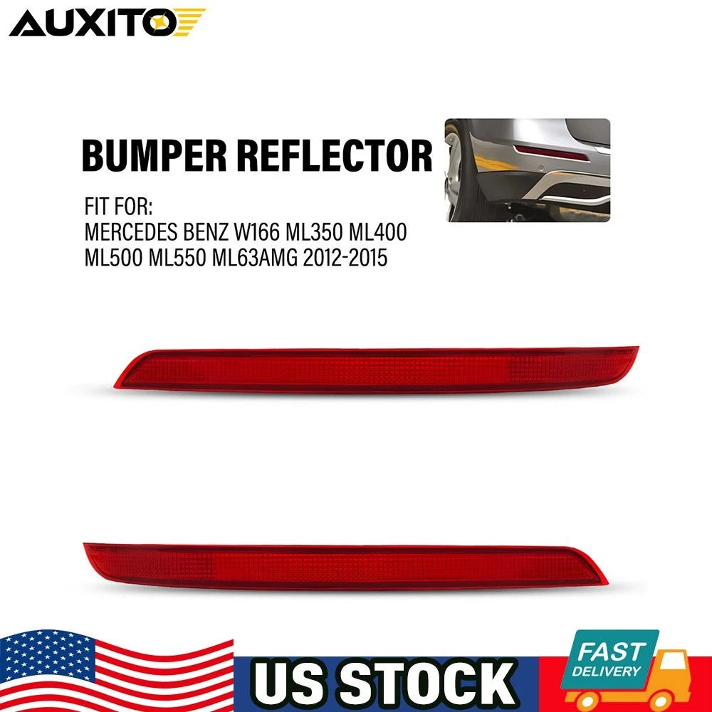 Set of 2 Rear Bumper Reflectors OE# 1668200174 for Mercedes ML350 GLE350 (2012–2015)