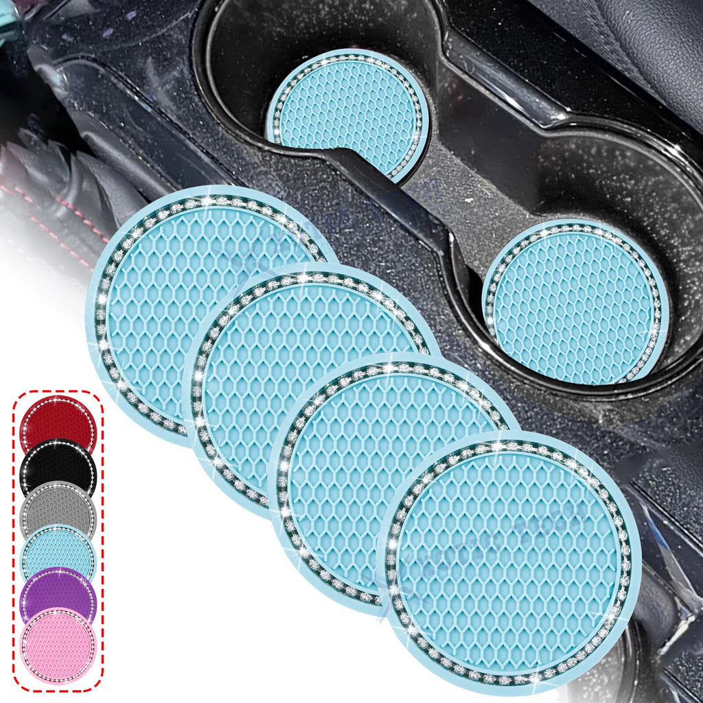 2.75 Inch Silicone Bling Car Cup Holder Insert Coaster for Auto Interior (—)
