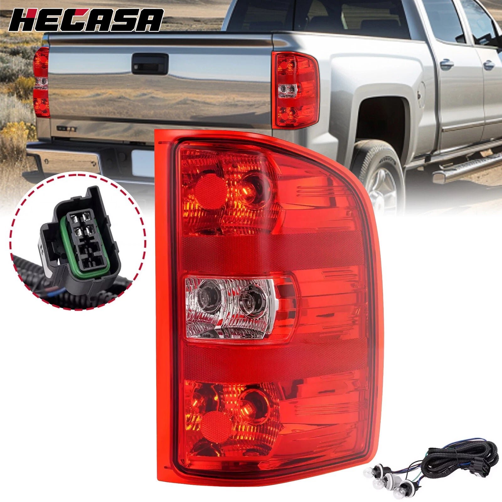 Tail Light Lamp Passenger Side for Chevy Silverado 1500 2500 3500 (2007–2013)