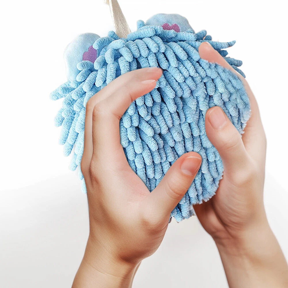 Chenille Hand Towels for Kids (Microfiber Plush, Absorbent)