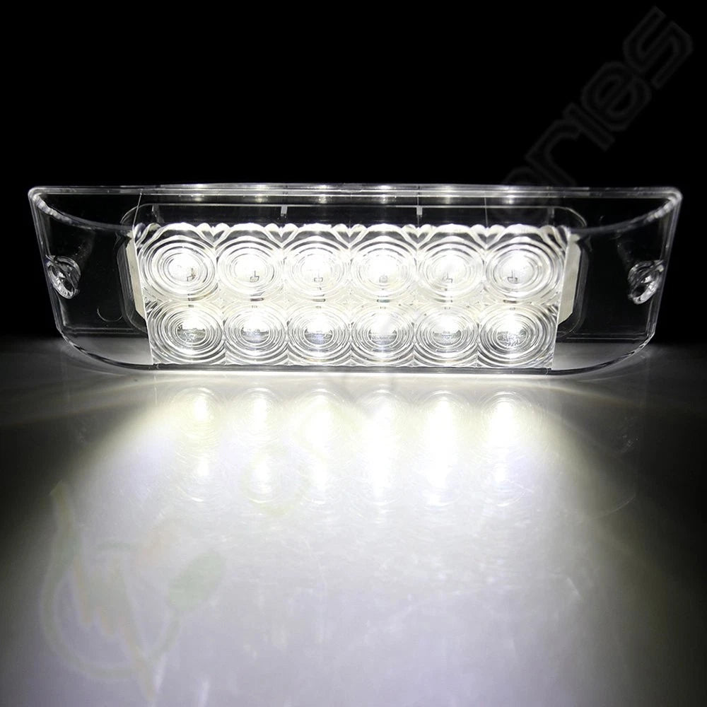 4X LED 8" White Turn Tail Brake Light for Pickup Truck