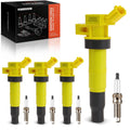 Set of 4 Ignition Coils & Iridium Spark Plugs for Hyundai Sonata (2011–2014)