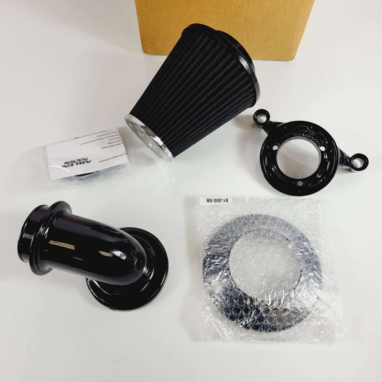 Arlen Ness Black Monster Sucker Air Filter Kit for Harley Twin Cam (2001–2017) 1010-2102
