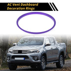 Set of 4 AC Vent Dashboard Decoration Rings for Toyota Tacoma (2016–2021) Purple